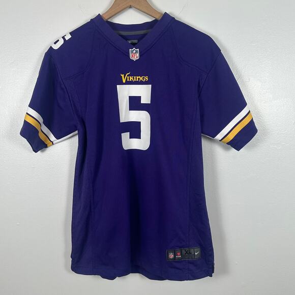 Nike Tops - Nike Womens NFL Football Minnesota Vikings #5 Teddy Bridgewater Purple Jersey XL